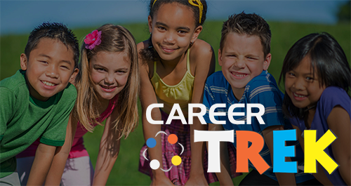 Career Trek Logo with four children